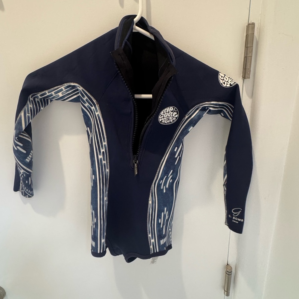 Rip Curl Blue and White Kids' Wetsuit